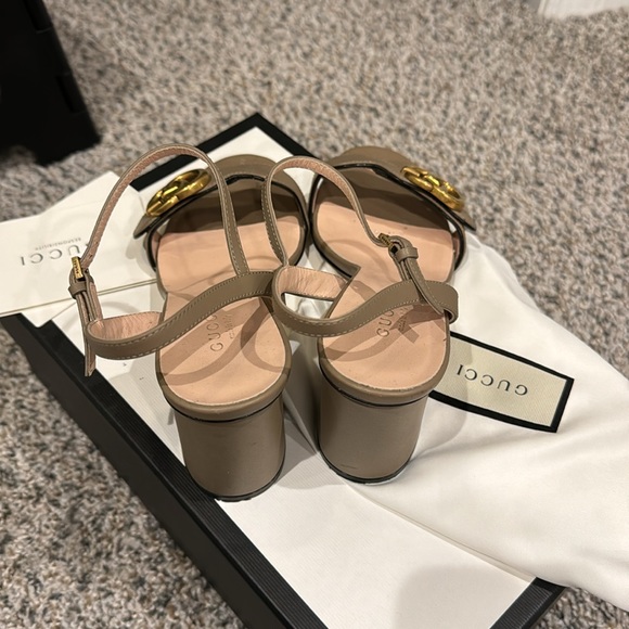 Gucci Leather Mid Heel Sandal - Picture 4 of 7
